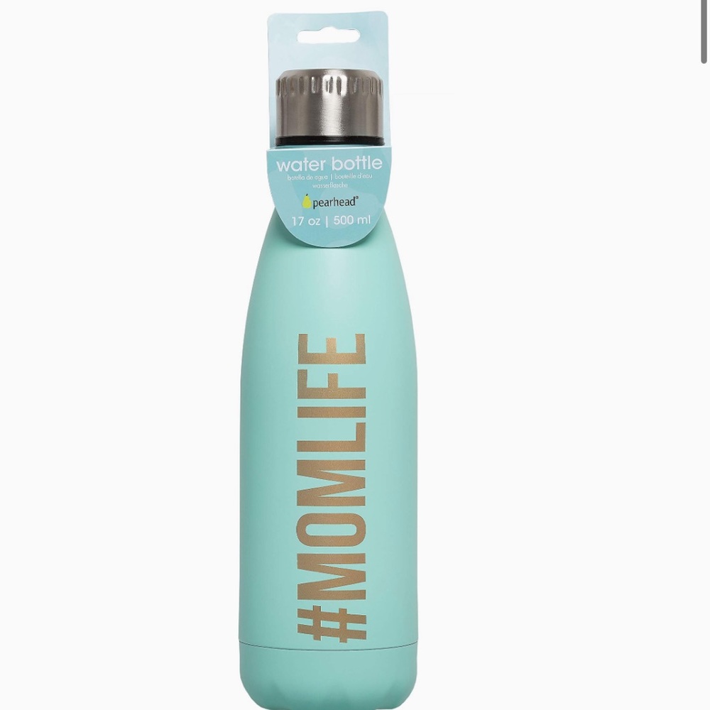 Pearhead #Momlife Stainless Steel 17oz Water Bottle- NWT